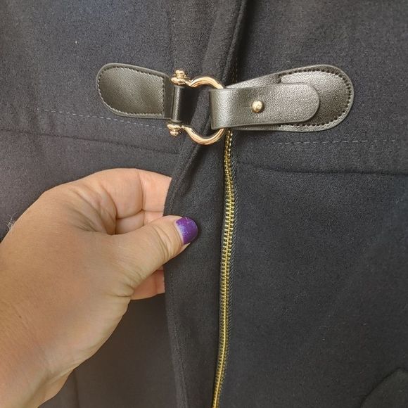 Top Shop Navy Dark blue Coat size 6 - Picture 4 of 6